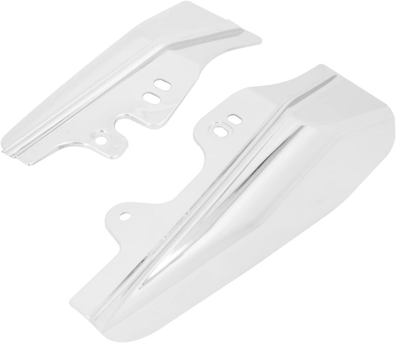 CARGLETRUE Motorcycle Mid Frame Air Deflectors Heat Shield Fit for Harley Touring Road Glide Street Glide Electra Glide Road King 2001-2008, Mid Frame Air Heat Deflector Fit for Harley Touring Chrome - Image 5